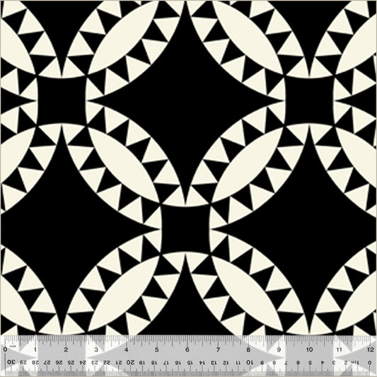 Preorder - Perfect Points, 108” Quilt Back, Pickle Dish, Black & White