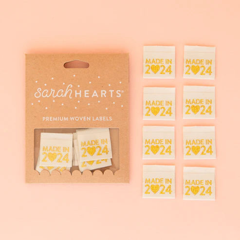 Made in 2024 woven labels by Sarah Hearts