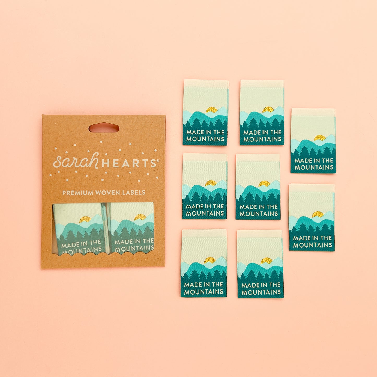 Made in the Mountains Woven Labels by Sarah Hearts